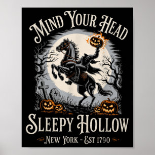 Poster Vintage esprit tête creuse de Sleepy Hollow