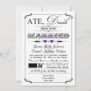 Poster vintage et tableau de bord Faire-part de ma