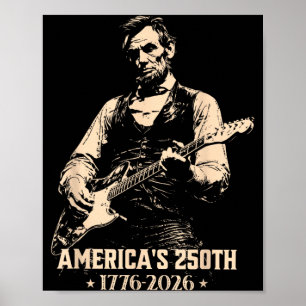 Poster Vintage États-Unis 250e anniversaire Abe Lincoln