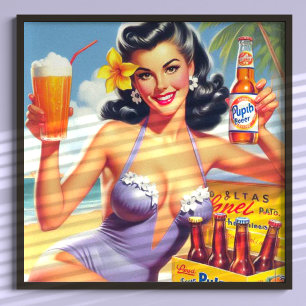 Poster Vintage Été de la bière