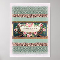 Poster vintage Étiquette de parfums