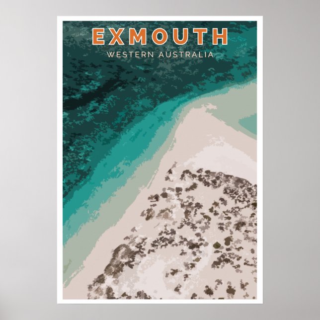 Poster vintage - Exmouth, Australie occidentale (Devant)