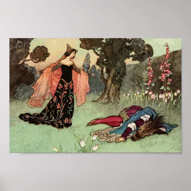 Poster Vintage Fairy Tale Illustration (Devant)