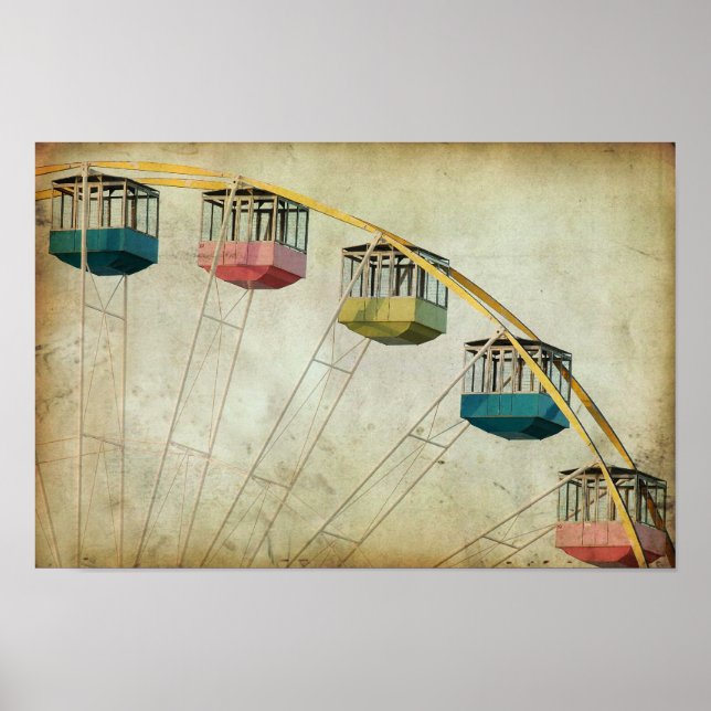 Poster Vintage Ferris Wheel (Devant)