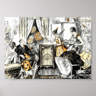 Poster Vintage fête d'Halloween