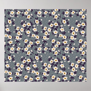 Poster Vintage floral background. Lac de Seamless
