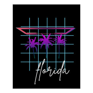 Poster vintage florida rétro
