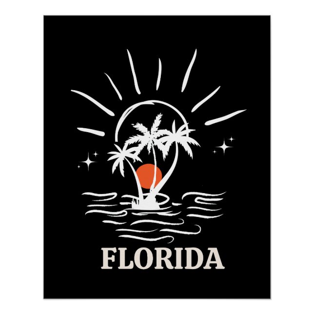 Poster vintage florida rétro (Devant)