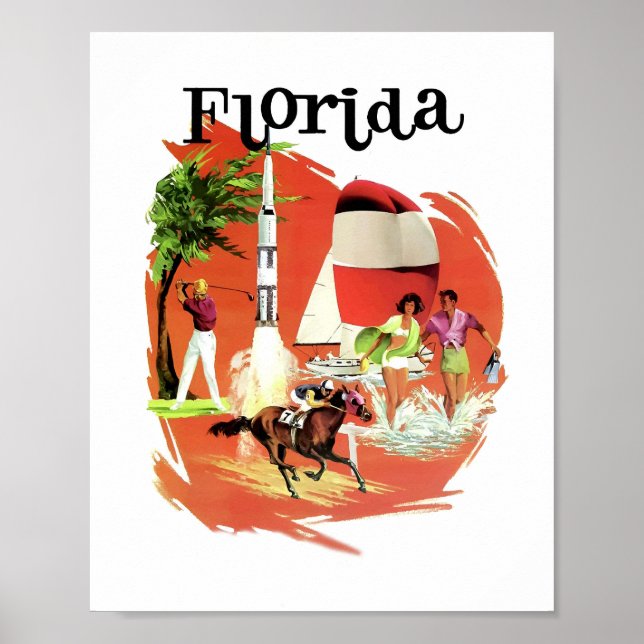Poster vintage Florida Travel (Devant)