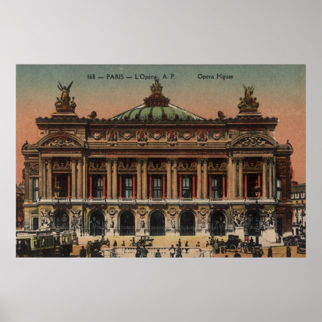 Poster vintage français - Opéra Paris France (Devant)