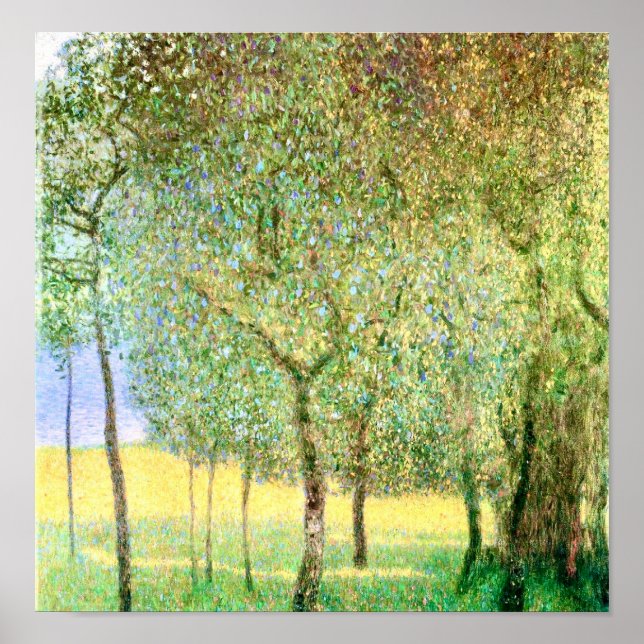 Poster Vintage Fruit Trees Painting by Gustav Klimt (Devant)