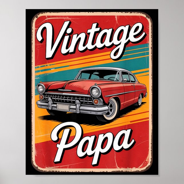 Poster Vintage Funny Papa  (Devant)
