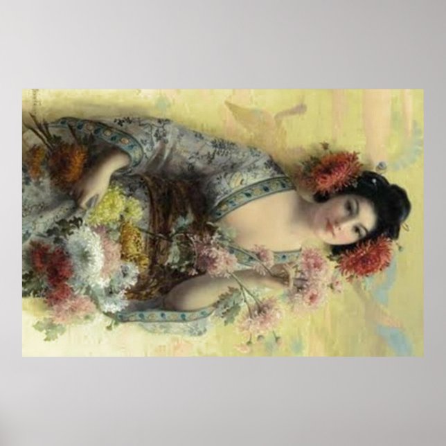 Poster vintage Geisha (Devant)
