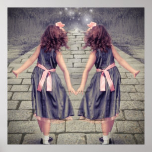 Poster vintage gemini meilleurs amis pour toujours Twin g