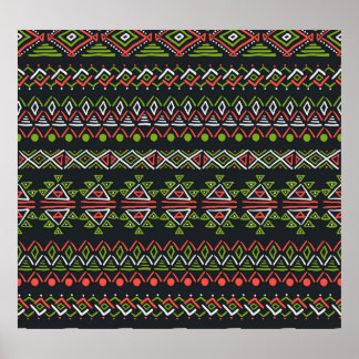 Poster Vintage géométrique : ensemble de motifs sans soud