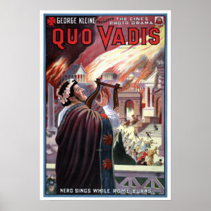 Poster Vintage George Kleine présente Quo Vadis Nero