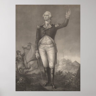 Poster Vintage George Washington Portrait (1854)