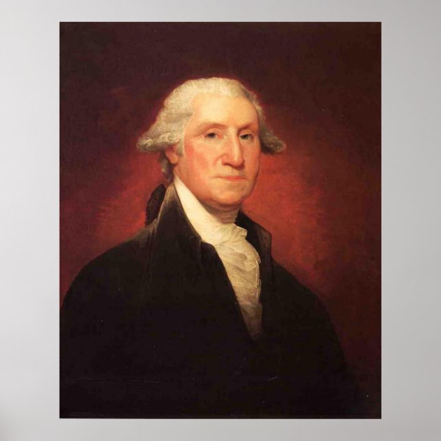 Poster Vintage George Washington Portrait Peinture (Devant)