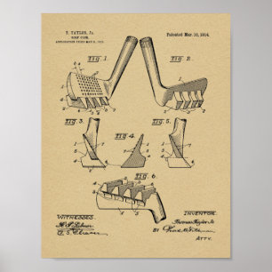 Poster Vintage Golf Club 1914 Design Bref Art Imprimer