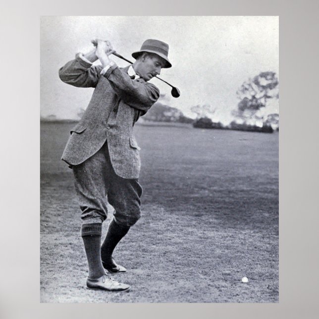 Poster Vintage Golfer : Harry Vardon (Devant)