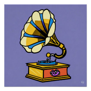 Poster vintage Gramophone brillant