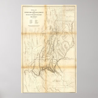 Poster Vintage Grand Canon Map 1883