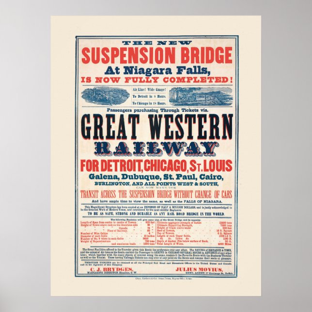 Poster vintage Great Western Railway (Devant)