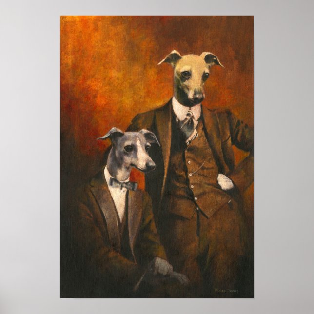 Poster Vintage Greyhound italien (Devant)