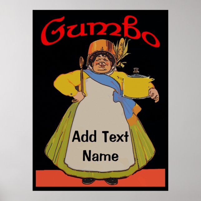 Poster Vintage Gumbo Cook (Devant)