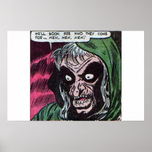 Poster Vintage horror comics   Scary vintage comics 40s