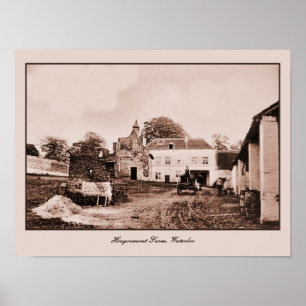 Poster vintage Hougoumont Farm, Waterloo (small)