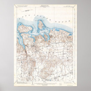 Poster Vintage Huntington Northport Long Island New York