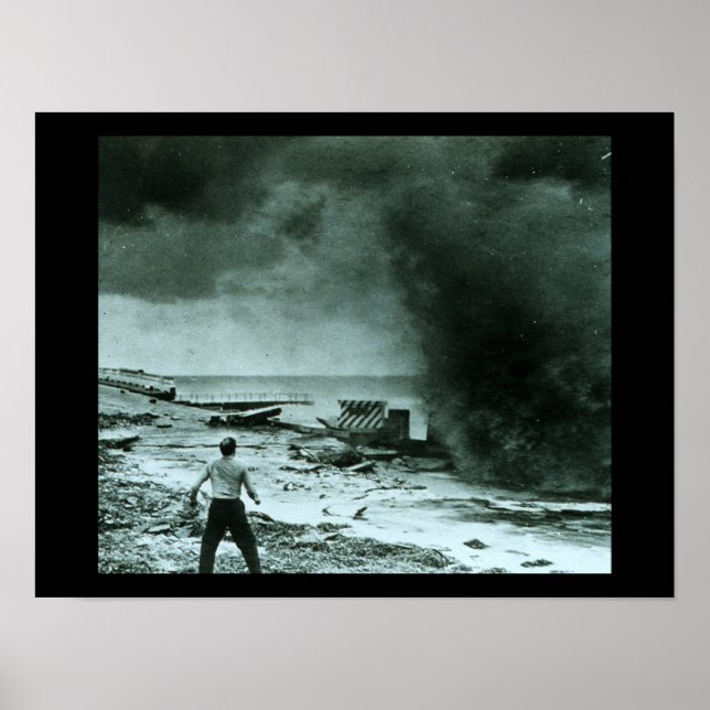 Poster Vintage Hurricane Wave (Devant)