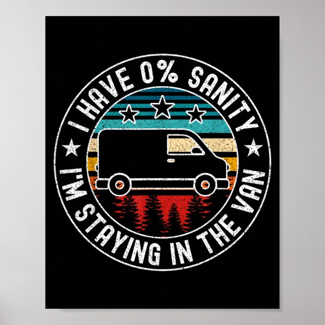 Poster Vintage I'm Staying In Tha Van Phasmophobia Funny  (Devant)