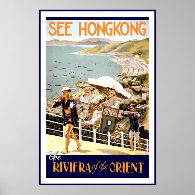 Poster vintage Imprimer Hong Kong Riviera Orient (Devant)