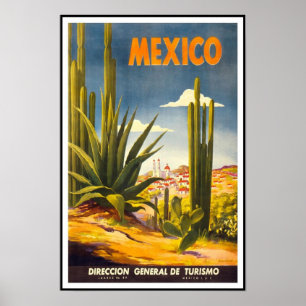 Poster vintage Imprimer Mexique