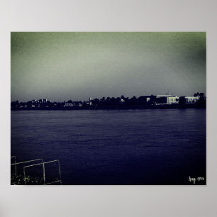 Poster Vintage Irak Bagdad rivière forat