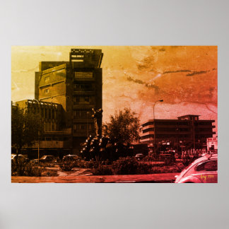 Poster Vintage Iraq baghdad fountain