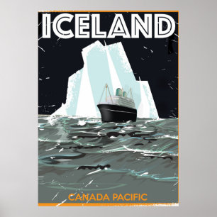 Poster vintage islandais