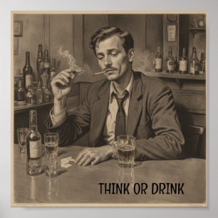 Poster Vintage ivrogne