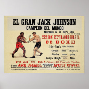Poster Vintage Jack Johnson Arthur Cravan