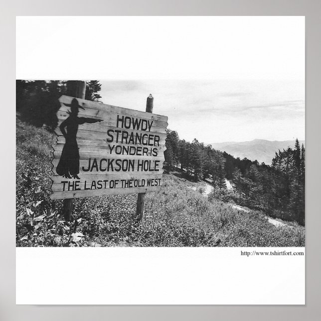 Poster Vintage Jackson Hole (Devant)