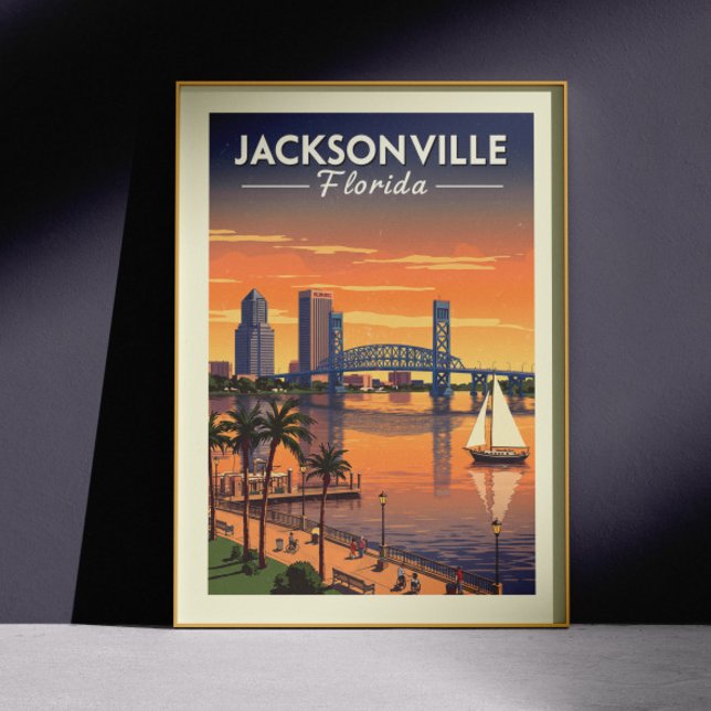 Poster Vintage Jacksonville Floride (Créateur téléchargé)