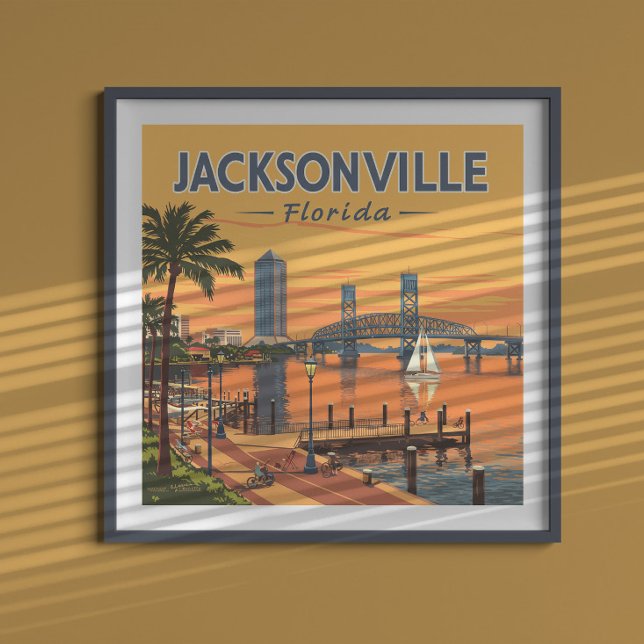 Poster Vintage Jacksonville Floride (Créateur téléchargé)