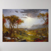 Vintage Jasper Cropsey Automne sur la rivière Huds