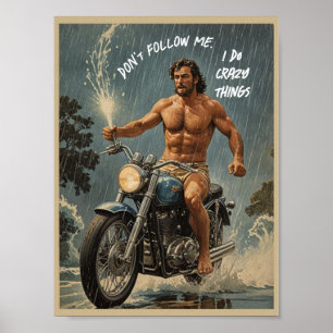 Poster Vintage je fais des choses folles