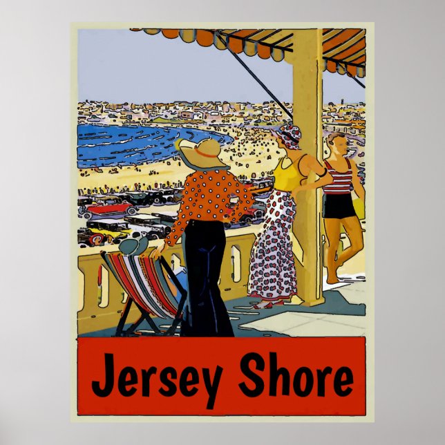 Poster Vintage Jersey Shore (Devant)