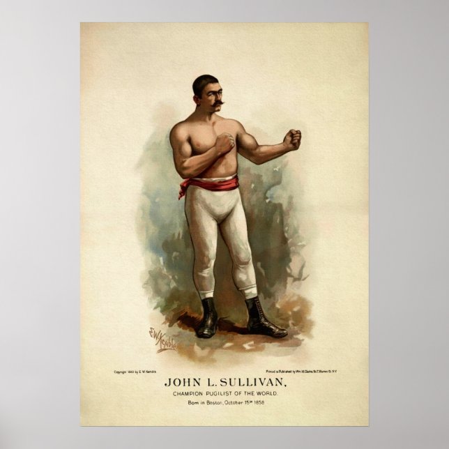 Poster Vintage John L. Sullivan (Devant)
