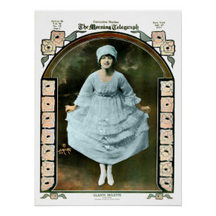 Poster Vintage journal en pleine page Photo de Gladys Hul