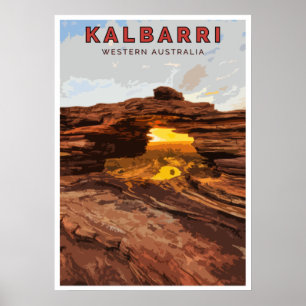 Poster vintage - Kalbarri, Australie occidentale